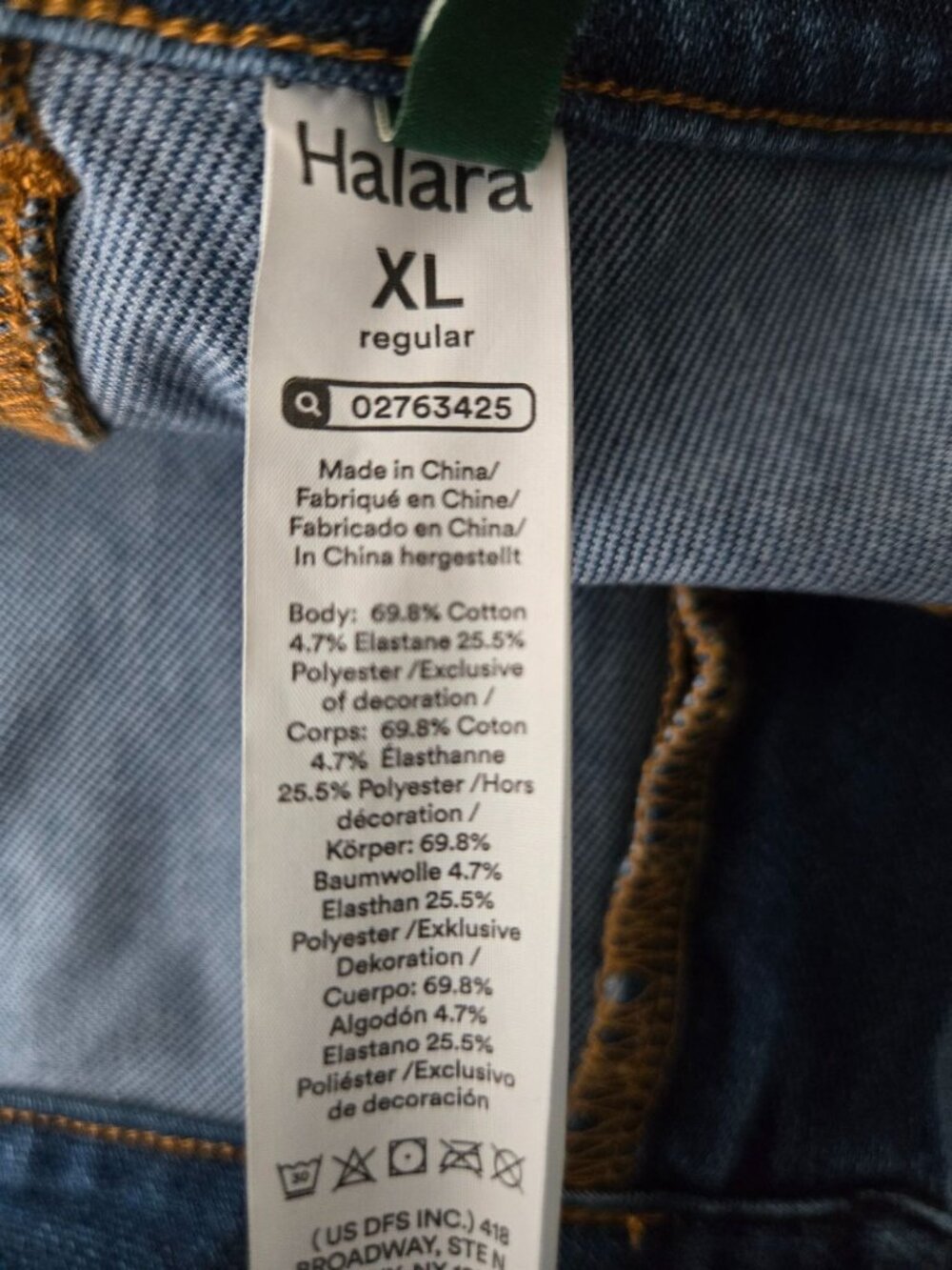 Halara Wide Leg Pull On Jean XL High Waisted Relaxed Fit Baggy Blue Denim Casual - Picture 9 of 10